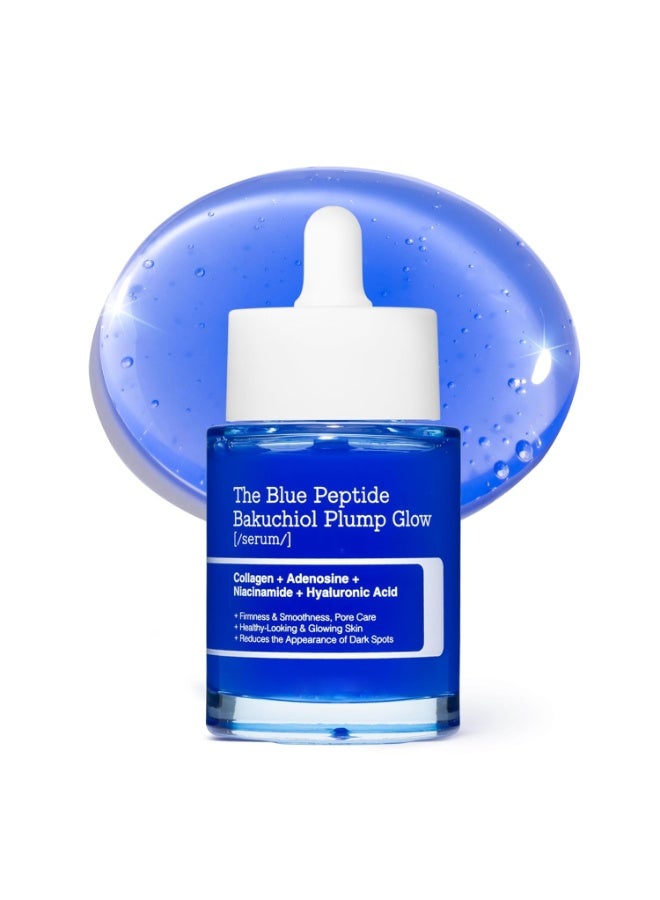 The Blue Copper Peptide Bakuchiol Serum, Korean Peptide Plumping Serum for Face, Copper Peptides with Bakuchiol, Glow & Plump, Anti-aging & Skin Firming Care, Korean Skin Care 50ml - Image 1