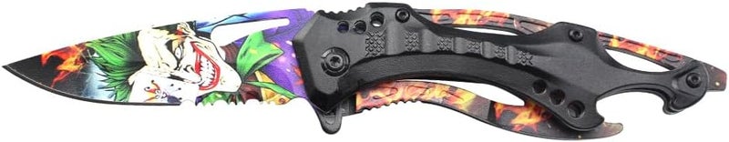 MTECH USA Folding Knife, 3.75-Inch Half-Serrated Blade, Titanium Coating, Glass Breaker, Pocket Clip - Image 3