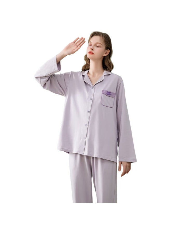 Fenton Mingxing Fan Chengcheng Same Style Anti-Mite Pure Cotton Pajamas, Women'S Autumn And Winter Long-Sleeve Men'S Loungewear Set - Image 1