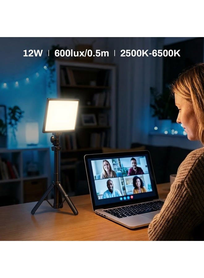 RALENO 116 LED Video Light, 600Lux/0.5m Camera Light with Mini-Stand and 4000mAh Battery, CRI>95 3200K-5600K Photography Lighting for Studio Live Streaming Zoom Calls YouTube TikTok Video Recording - Image 2