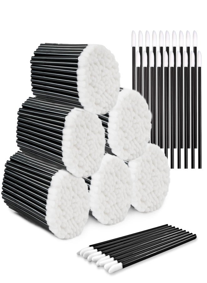HUGROSE Lip Applicators Disposable - 1800 Pcs Black Lip Brush & Mascara Wands for All Types of Lipsticks, Makeup, Eyebrow Drawing, Lip Coloring & Eyelash Care with Smooth Rod Body & Soft Fibers - Image 1
