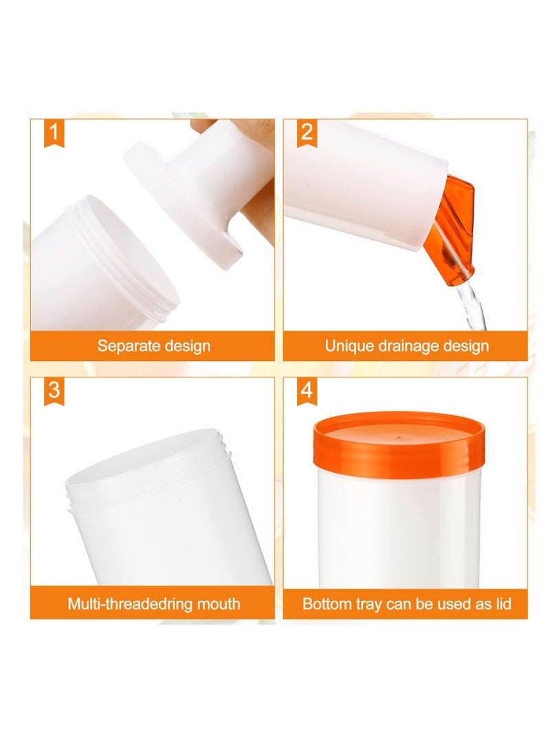 SYOSI 6 عبوات ملونة لصب العصير زجاجات عصير الفواكه وزجاجات صب المشروبات الكحولية سعة 34 أونصة موزعات عصير بلاستيكية لوازم البار زجاجات صب للبار والمطبخ في المنزل ولوازم الحفلات 6 ألوان - Image 2