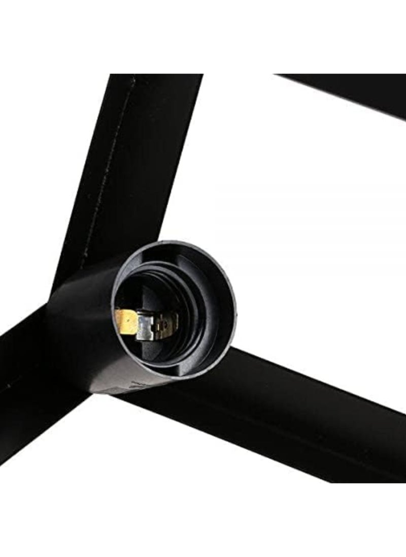 Generic Cubic Metal Vintage Ceiling Decorative Lighting Unit Chandelier , 3 Pieces , Black  - Image 3