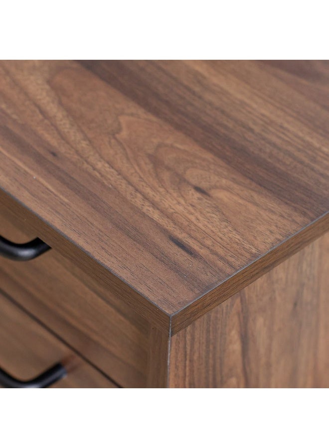 DANUBE HOME Rabat Study Desk With Storage Computer Table I Office Desk Workstation Modern Pc Laptop Gaming Table Wooden Study Table For Home Office L120Xw60Xh76Cm -Walnut/Black  - Image 3