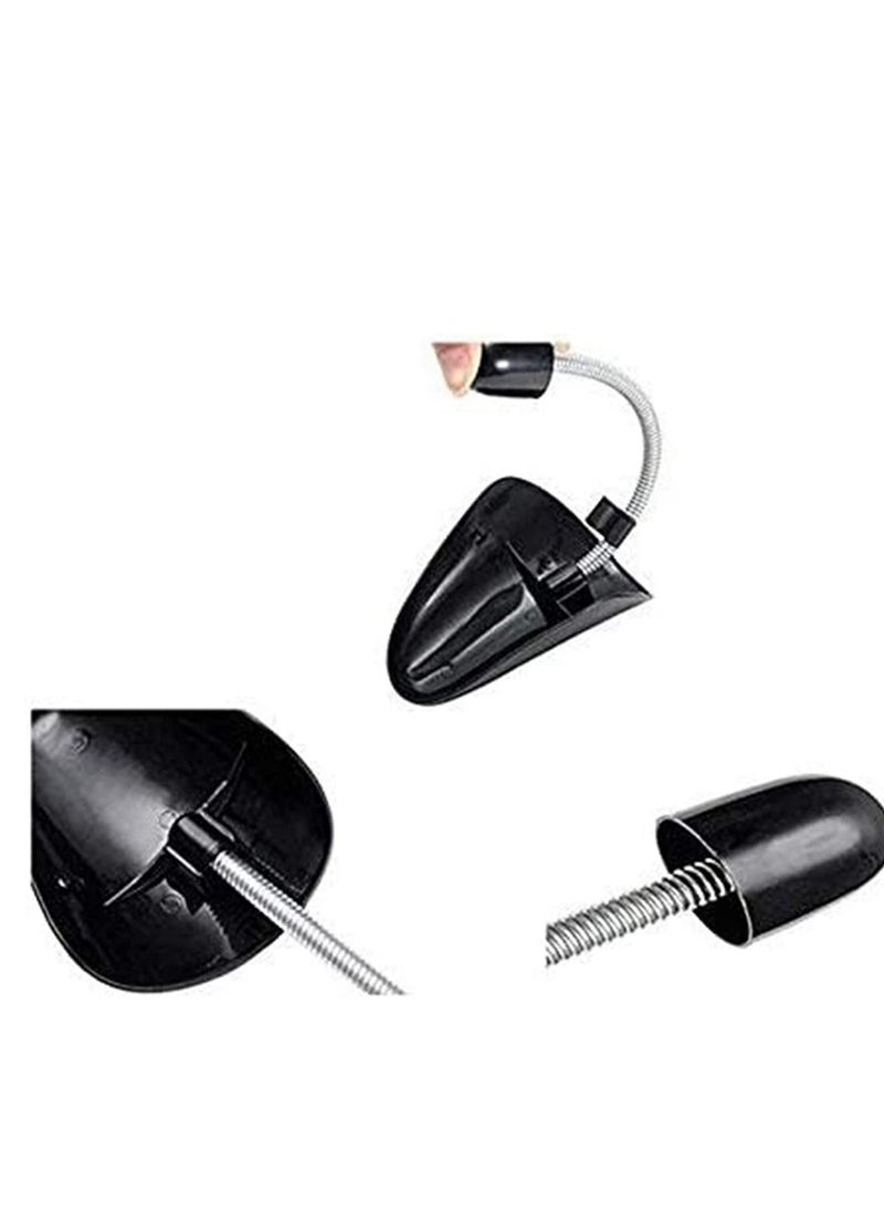 Generic Plastic Shoe Tree Stretcher Shaper Black, Adjustable Length for Men Boot Holder Organizers Shape Support with Tension Spring Coil 2 Pairs - Image 2
