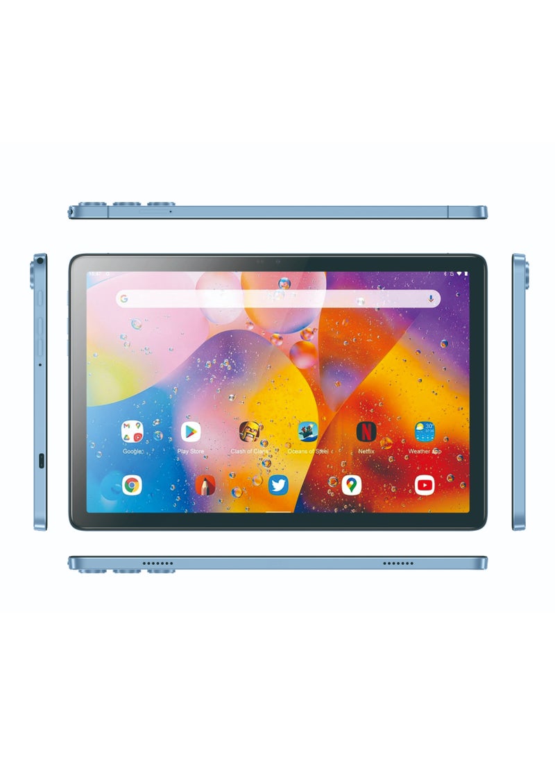 سي آيديا تابلت ذكي أندرويد 10 إنش ثنائي الشريحة شبكة 5G LTE 8GB RAM و 512GB ROM لوحة مفاتيح/فأرة/غطاء واقي لاسلكي WiFi مدعوم من Zoom/TikTok (أزرق) - Image 2