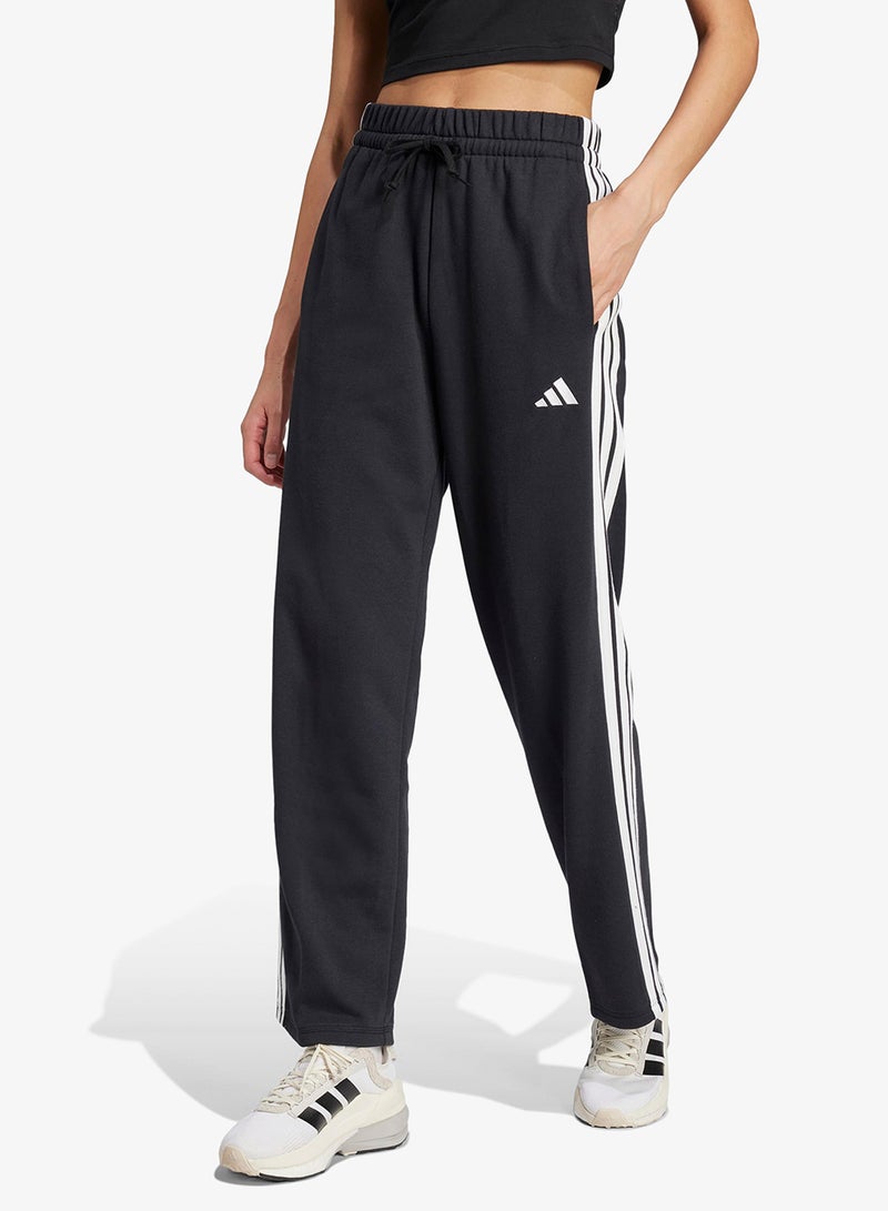 Adidas Essentials 3-Stripes Open Hem French Terry Joggers - Image 1