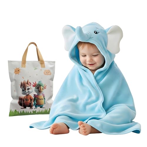 PAX PARROT Ultra-Soft Baby Hooded Towel – 100% Cotton Wrap Your Little one in Softness and Joy, Hypoallergenic & Super Absorbent Bath Wrap for Newborns & Toddlers | Cute Animal Design,(0-5Years) - Image 1