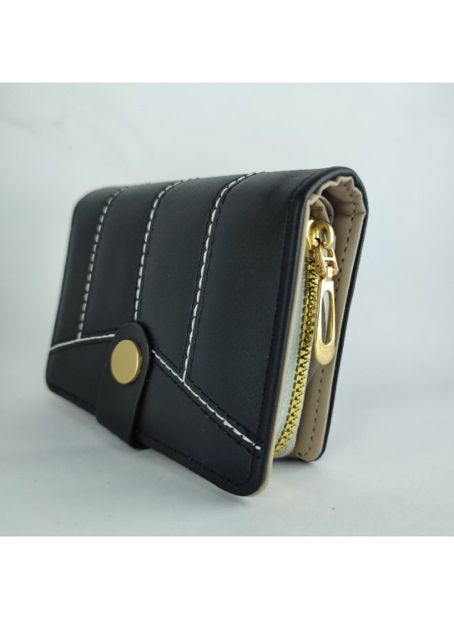 محفظة جلد نسائية فاخرة بجلد ناعم الملمس ومقسمة من الداخل لتنظيم جميع أغراضك - Image 2