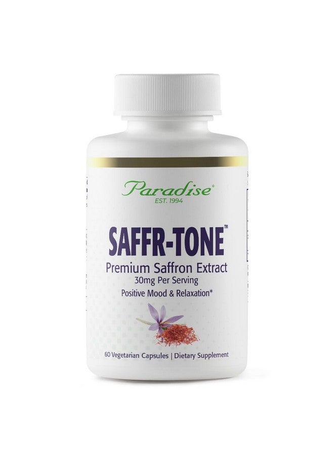 Paradise Herbs Saffr-Tone, Saffron Extract, Active Whole Spectrum Extract, Super Potent, Ultra Pure, Vegan, Non-GMO, Gluten Free, 60 Vegetarian Capsules - Image 1