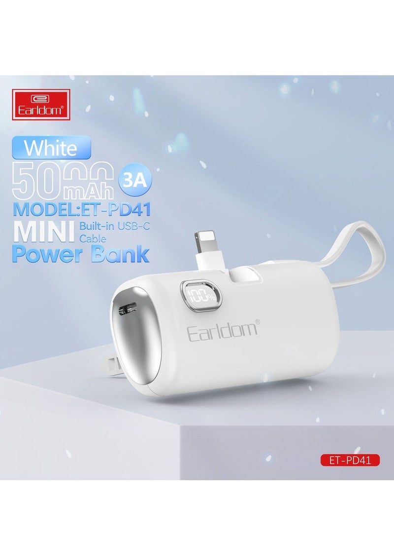 Earldom - Mini 5000mAh Power Bank – 22.5W Fast Charging Portable PD41 Powerbank - Image 1