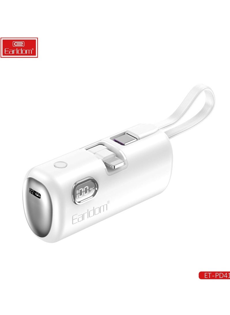 Earldom - Mini 5000mAh Power Bank – 22.5W Fast Charging Portable PD41 Powerbank - Image 1
