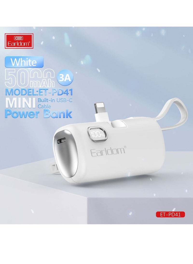 Earldom - Mini 5000mAh Power Bank – 22.5W Fast Charging Portable PD41 Powerbank - Image 1