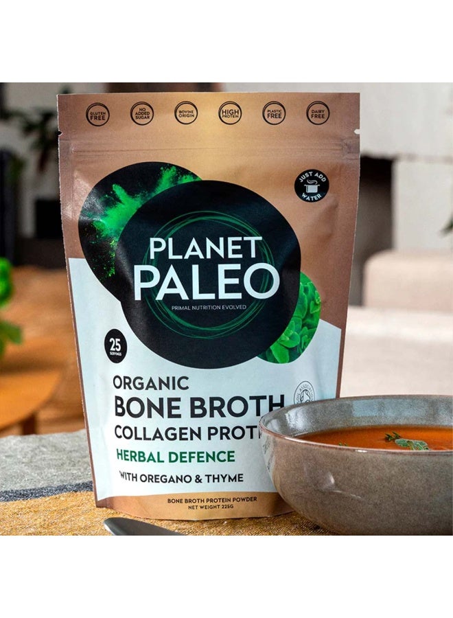 Planet Organic Planet Paleo Organic Bone Broth Collagen Protein Herbal Defence With Oregano And Thyme 225G, 25 Servings - Image 4