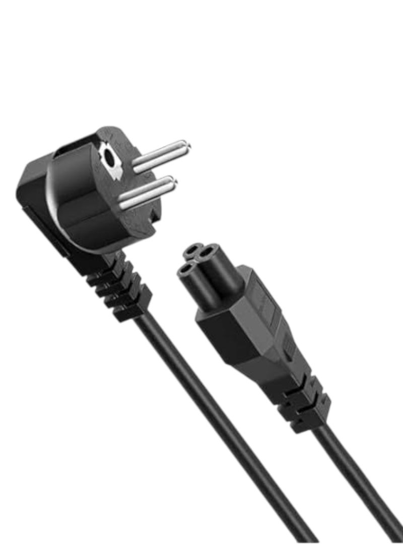 3-Pin 2-Pin Laptop AC Adapter Cable Black - Image 1