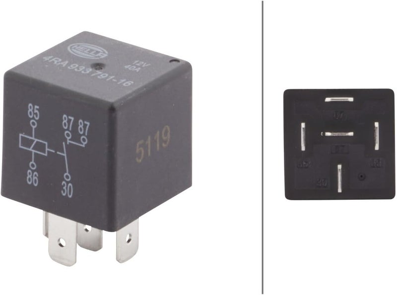 HELLA 4RA 933 791-161 Relay, main current - 12V - 5-pin connector - Normally Open Contact - Quantity: 1 - Image 2