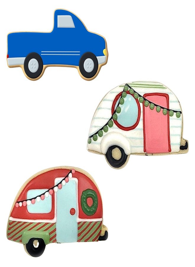 Foose Lets Go Camping! Cookie Cutter 2 Pc Set - Camper, Pickup Truck Cookie Cutters Hand Made in the USA from Tin Plated Steel - Image 2