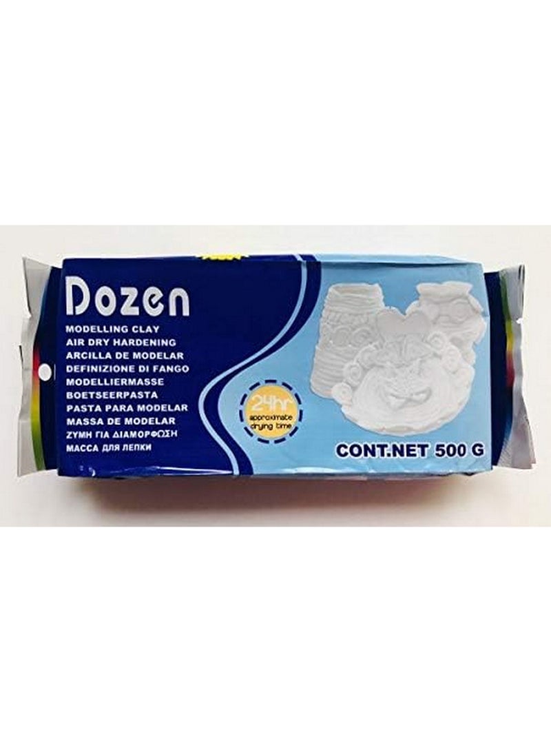 Dozen Modelling Clay Air Hardening White 500 Grams - Image 1