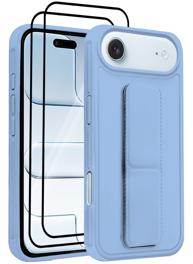 3 Packs Premium PU Leather Case for iPhone 17 Air with Stand Function Shockproof and Anti Scratch Finger Grip with Two 3D Screen Protector - Image 1