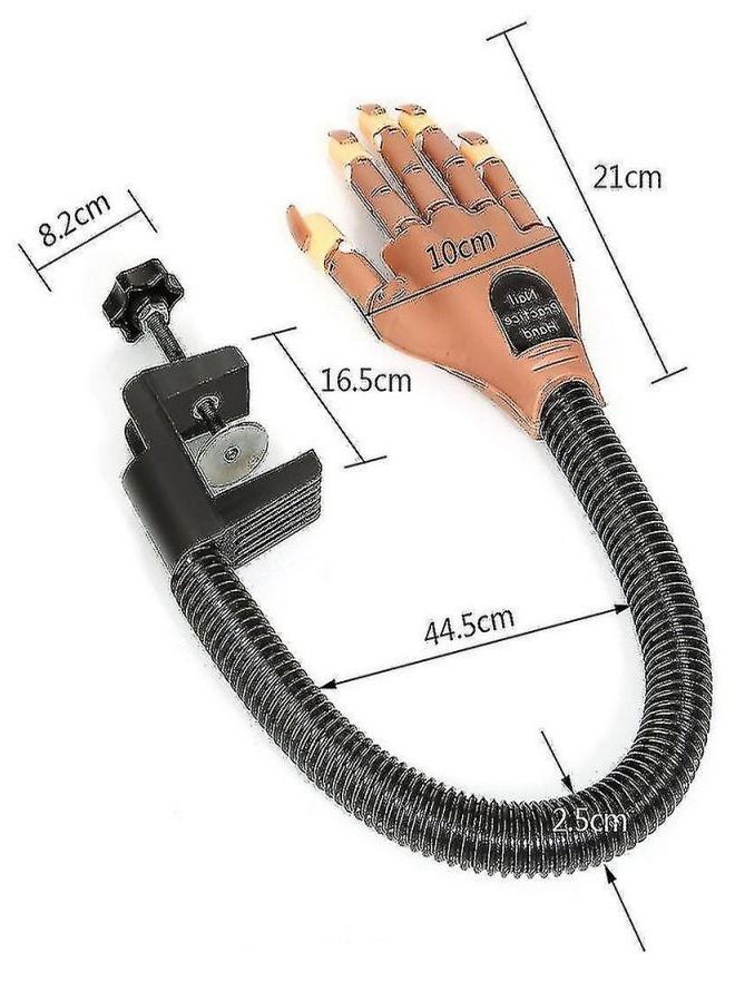 Nail Art Adjustable Training & Practice Gel Tips Model Hand 1 x Nail Art Training Hand 1 x 100 pcs Nail Tips ( 2pcs) - Image 4