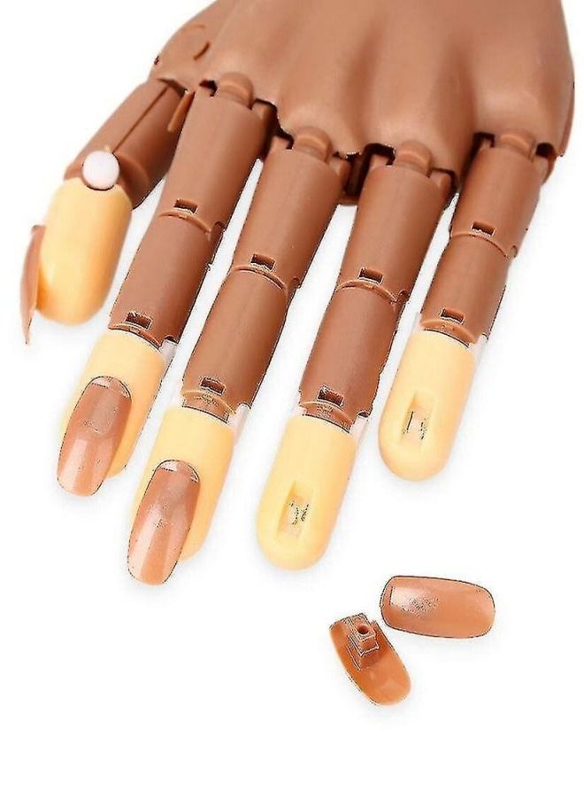 Nail Art Adjustable Training & Practice Gel Tips Model Hand 1 x Nail Art Training Hand 1 x 100 pcs Nail Tips ( 2pcs) - Image 5