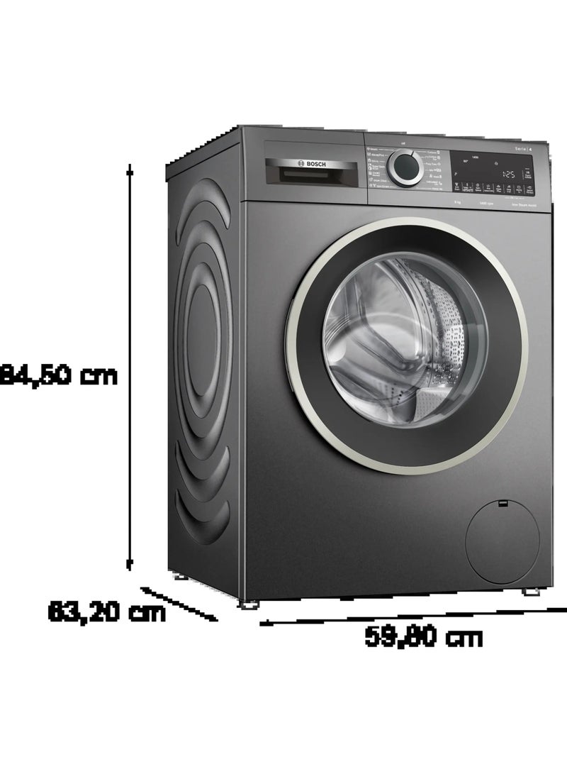 BOSCH Series 4 Front Load Washing Machine – 9 kg – 1400 RPM – EcoSilence Drive – Iron Steam Assist – AntiStain – SpeedPerfect – Reload Function – Cast Iron Grey – WGA244Z1EG 9 kg WGA244Z1EG Cast iron grey - Image 5