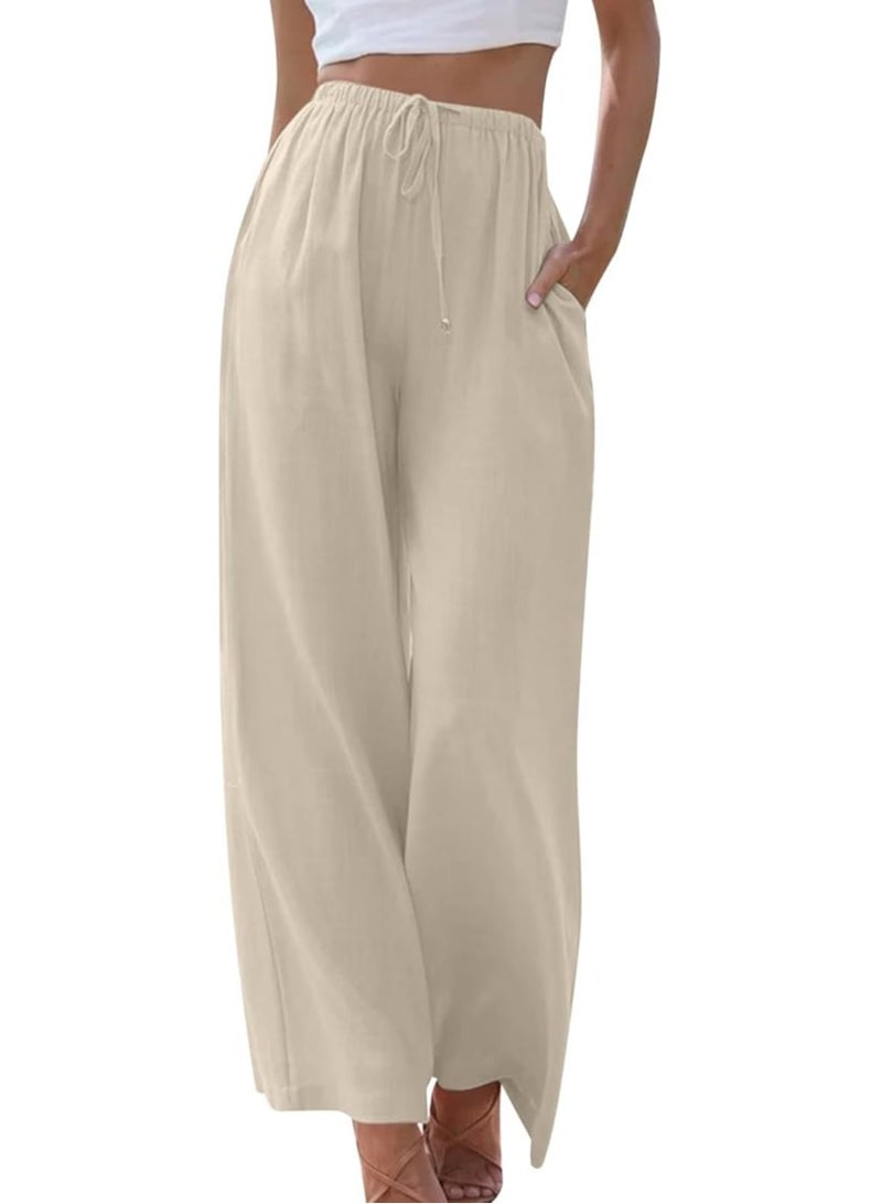 Generic Women's summer clothes, summer clothes, loose pants, linen dress pants