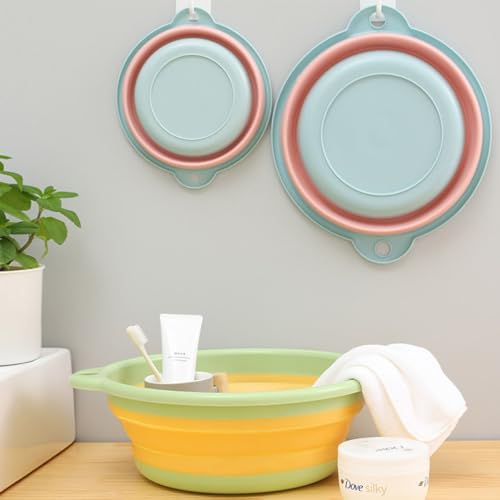 Potency Collapsible Portable Wash Basin Dishpan Kitchen Dish Pans Washing Basin Foldable Strainer Wash and Drain Dish Tub Drainer for RV, Camping, Marine, BBQ. - Image 3