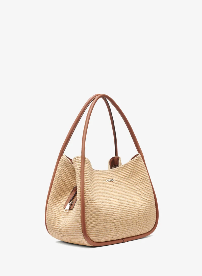 DKNY NATURAL/SADDLE Capri Large Hobo for Women | Best Price UAE