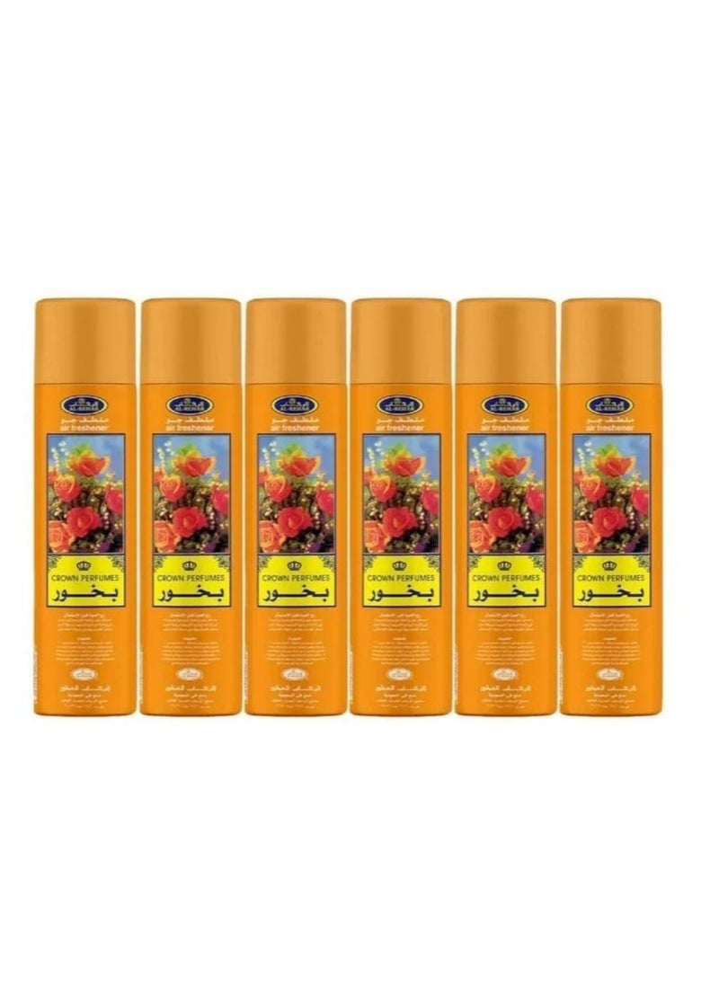 Al Rehab 6 Pieces Bakhour Air Freshner 300ml 