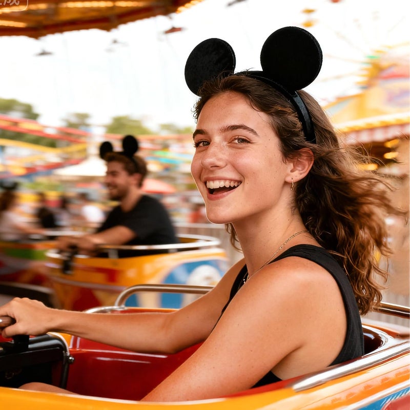 MADO 2 pack mouse ears headbands for adults women little girls boys (black, onesize) - Image 4
