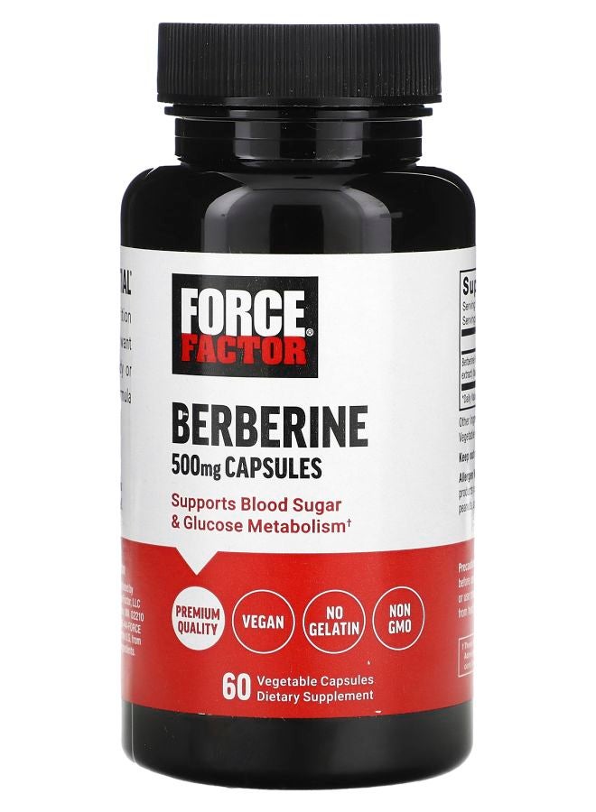Force Factor Berberine  500 mg  60 Vegetable Capsules