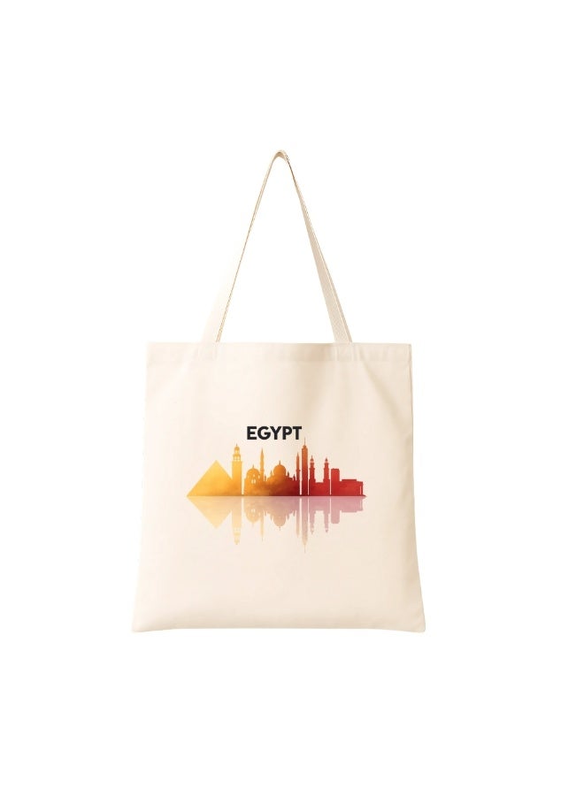 برينت شوب فور مي احتفل باليوم الوطني ويوم الاستقلال المصري مع حقيبة التسوق القماشية هذه - هدية مثالية لأي مصري - هدية رائعة ورفيق سفر مثالي - مثالية للتسوق والاستخدام اليومي - Image 1