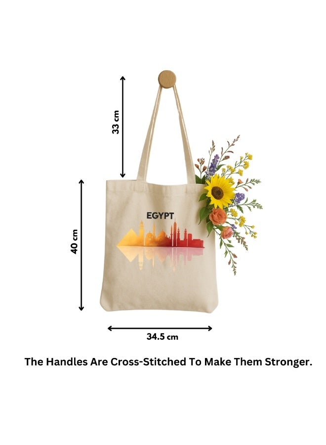 برينت شوب فور مي احتفل باليوم الوطني ويوم الاستقلال المصري مع حقيبة التسوق القماشية هذه - هدية مثالية لأي مصري - هدية رائعة ورفيق سفر مثالي - مثالية للتسوق والاستخدام اليومي - Image 5