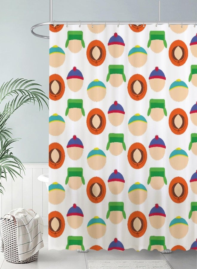 Funnytree Satirical Cartoon Shower Curtain, Animated Comedy Bathroom Decor, Waterproof Fabric Durable Easy Care Washable, 72"X72"(Hooks Not Included) SC00237-002 - Image 2