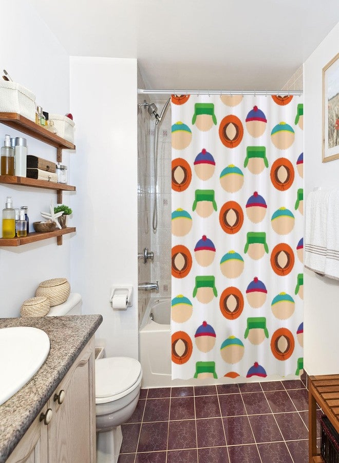 Funnytree Satirical Cartoon Shower Curtain, Animated Comedy Bathroom Decor, Waterproof Fabric Durable Easy Care Washable, 72"X72"(Hooks Not Included) SC00237-002 - Image 5