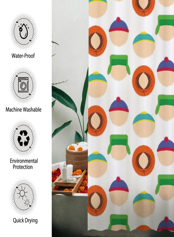 Funnytree Satirical Cartoon Shower Curtain, Animated Comedy Bathroom Decor, Waterproof Fabric Durable Easy Care Washable, 72"X72"(Hooks Not Included) SC00237-002 - Image 4