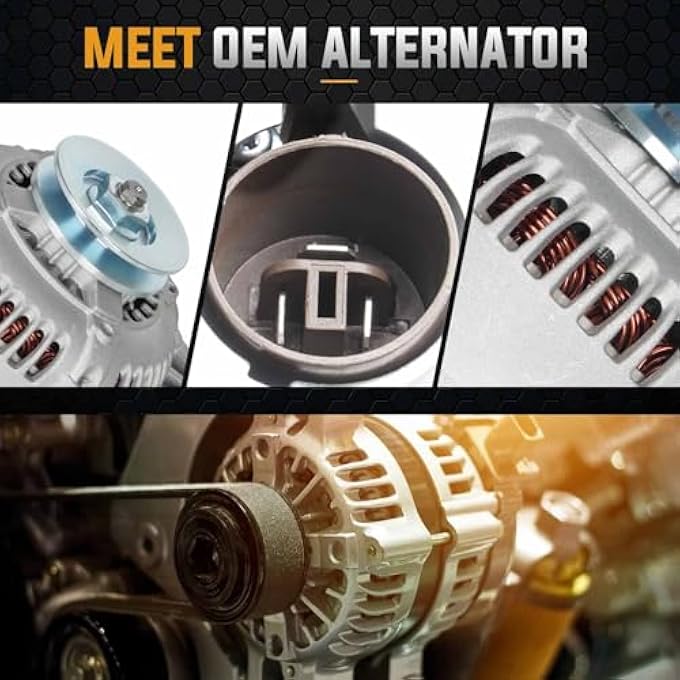 ILONPA Alternator Replacement Compatible with 1985-1992 Toyota 4Runner, 1985 Toyota Celica, 1985-1991 Toyota Pickup Replace AND0079, 321-1166, 100211-2030, 400-52020, ALT-5056 - Image 3