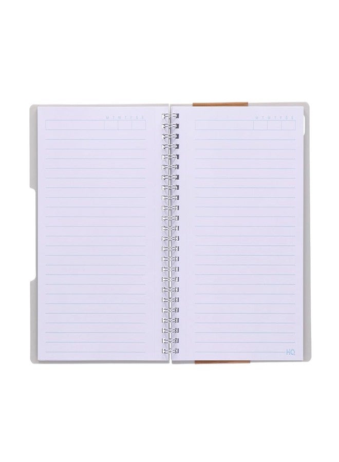 HQ YOUVA Navneet HQ | Wiro Bound |Single Subject Book |14.8x21 cm |Single Line |160 Pages |Grey - Image 2