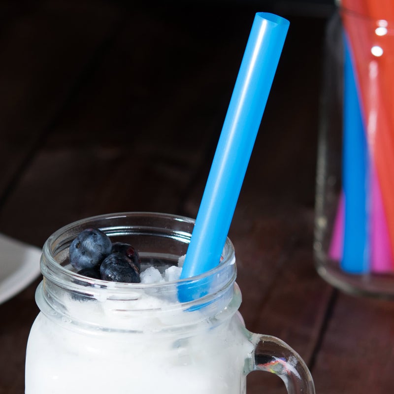 ALINK 100 Extra Large Plastic Bubble Tea Smoothie Straws, 1/2" Wide X 8 1/2" Long Boba Straws - Image 5
