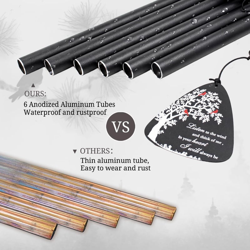 Howarmer Sympathy Wind Chimes for Loss of Loved One, 32" Memorial Windchimes for Outside, Bereavement Gifts in Memory of Mother Father,Outdoor Chimes Home Garden Patio Decor - Image 5