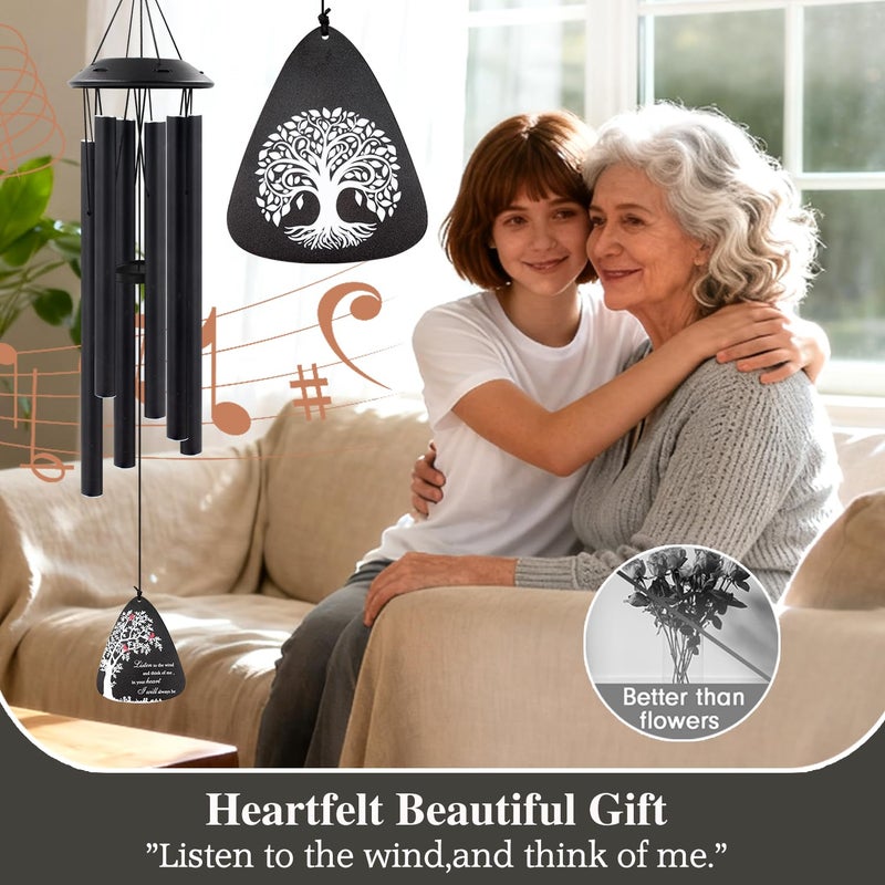 Howarmer Sympathy Wind Chimes for Loss of Loved One, 32" Memorial Windchimes for Outside, Bereavement Gifts in Memory of Mother Father,Outdoor Chimes Home Garden Patio Decor - Image 2
