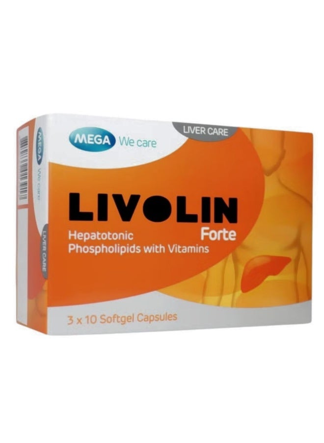 MEGA كبسولات ليفولين فورت عبوة 30 | مكمل صحي للكبد للتخلص من السموم، حماية الكبد، دعم الكبد الدهني وتحسين الهضم والتمثيل الغذائي - Image 1