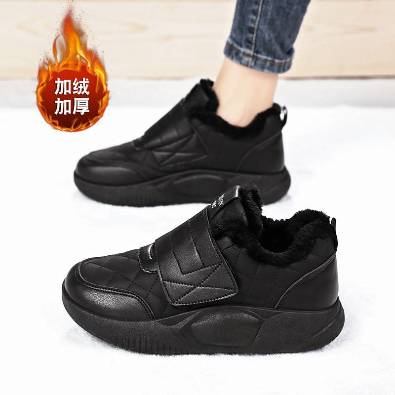 F Winter Large Cotton Shoes For The Elderly With Velcro Extra Large Size Large Cotton Women'S Shoes - Image 4