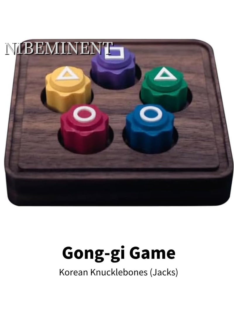 NIBEMINENT Korean Traditional Play Game, Korean Folk Game Set - Gong-gi, Biseokchigi, Jebi chagi, Paeng-y, DDAKJI Game Set, Family Travel Game (1 set)  - Image 4