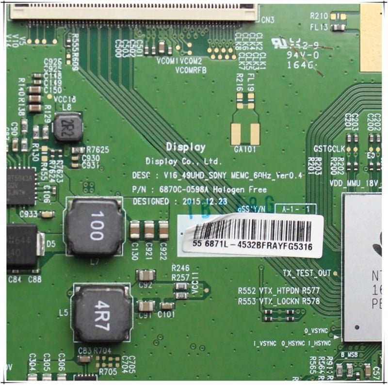Tcon Board 6870C-0598A 43 49 55 Inch TV V16-49UHD TV Board Logic Board T-con 6870C 0598A T Con Board(55 inch tv) - Image 4