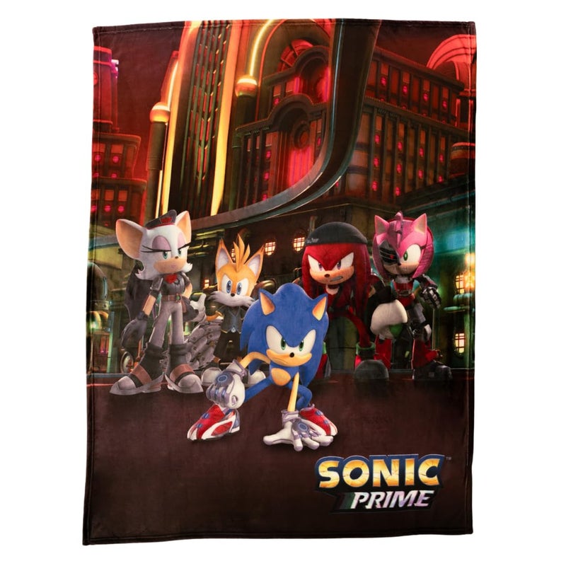 Sonic The Hedgehog Prime Anime Bedding Super Soft Silk Touch Throw 46 in x 60 in Officially Licensed Product
