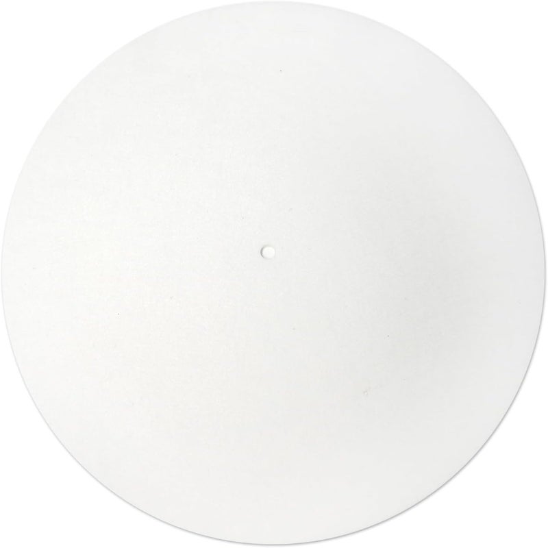 sdroceRyaM 3mm Turntable Mat, 12 Inches Slipmat Anti-Static for LP Vinyl Record High-Fidelity Audiophile Acoustic Sound Support Help Reduce Noise Due to Static and Dust (White) - Image 1