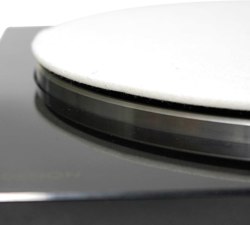 sdroceRyaM 3mm Turntable Mat, 12 Inches Slipmat Anti-Static for LP Vinyl Record High-Fidelity Audiophile Acoustic Sound Support Help Reduce Noise Due to Static and Dust (White) - Image 3
