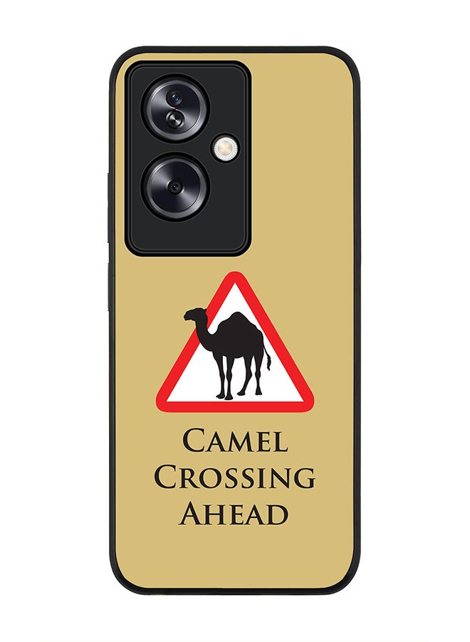 Stylizedd Rugged Black Edge Case for Oppo A79 5G, Slim fit Soft Case Flexible Rubber Edges Anti Drop TPU Gel Thin Cover - Camel Crossing - Image 1